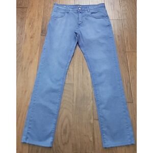 Gaudi Premium Grade Men's Light Blue Slim Fit Chino Pants‎ Sz 48 33x29 Logo